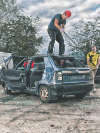 Destruction d'une Voiture Lille