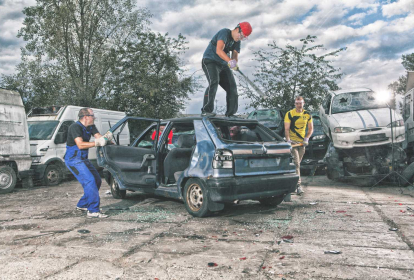 Prague Destruction de voiture image 2