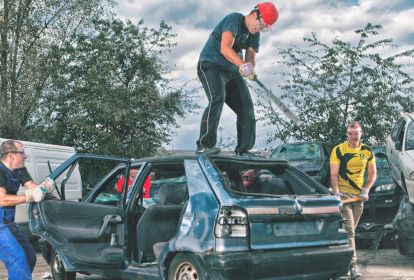 Prague Destruction de voiture image 1