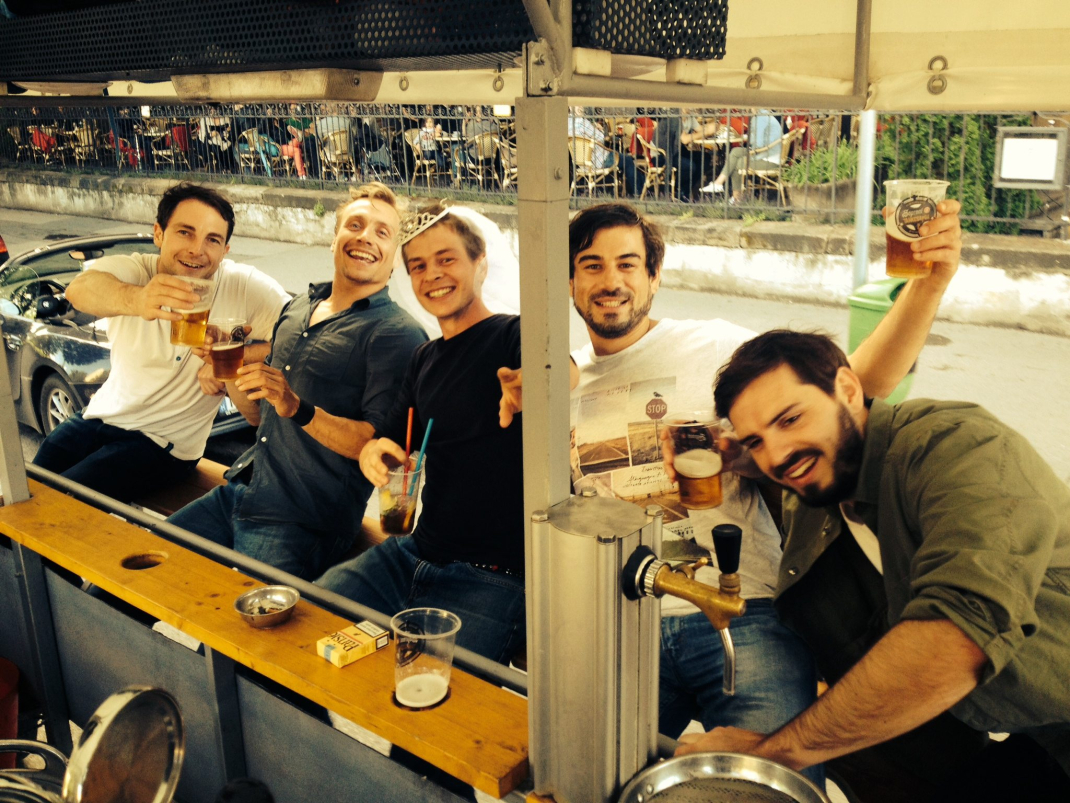 activité beer bike amsterdam